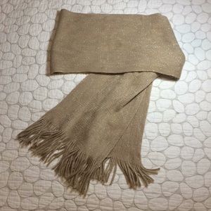 Cejon tan and gold sparkle soft scarf